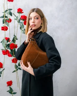 Borsa ROSE in camoscio – MARRONE