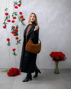 Borsa ROSE in camoscio – MARRONE
