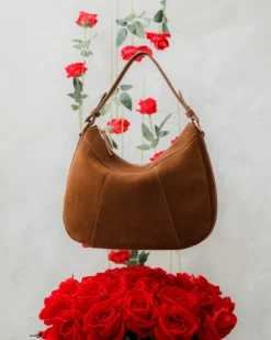 Borsa ROSE in camoscio – MARRONE