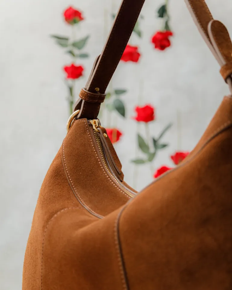 Borsa ROSE in camoscio – MARRONE