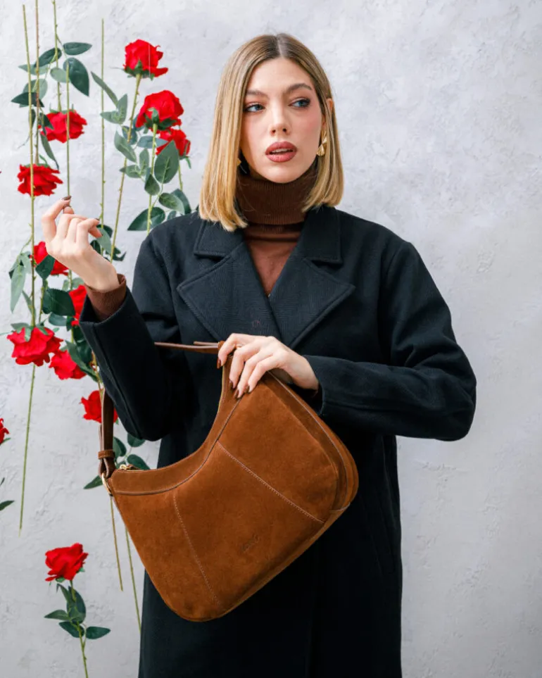 Borsa ROSE in camoscio – MARRONE