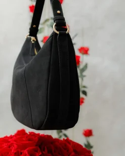 Borsa ROSE in camoscio – NERA