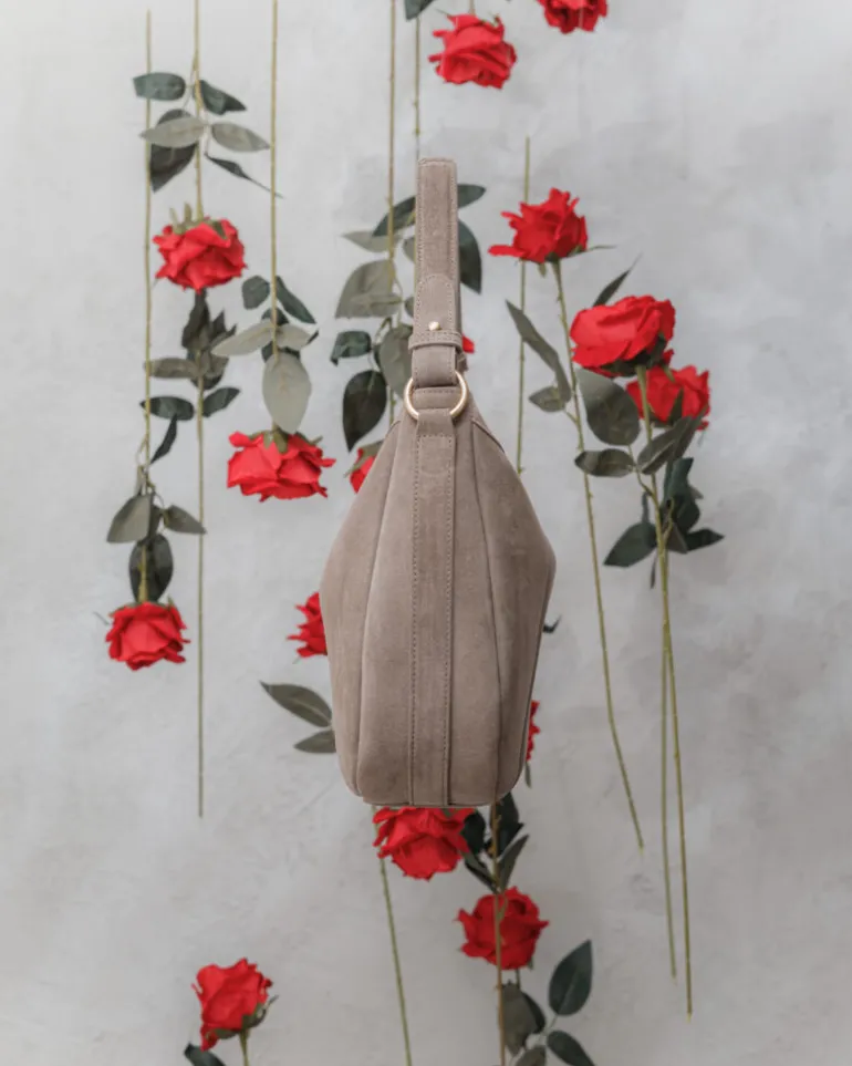 Borsa ROSE in camoscio – TORTORA