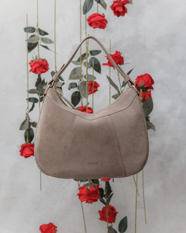 Borsa ROSE in camoscio – TORTORA