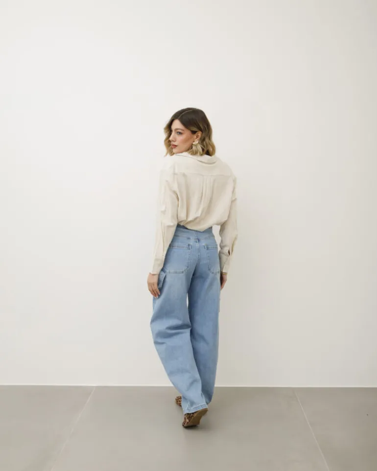 Camicia in misto lino – 13057