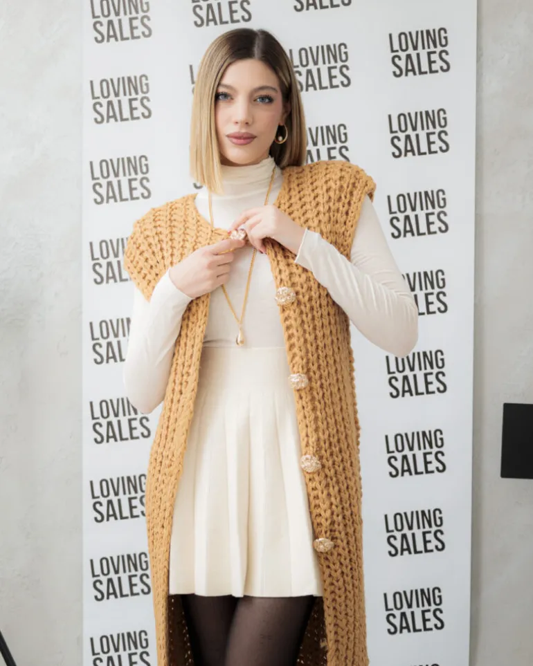 Cardigan lungo con bottoni – CHB7893