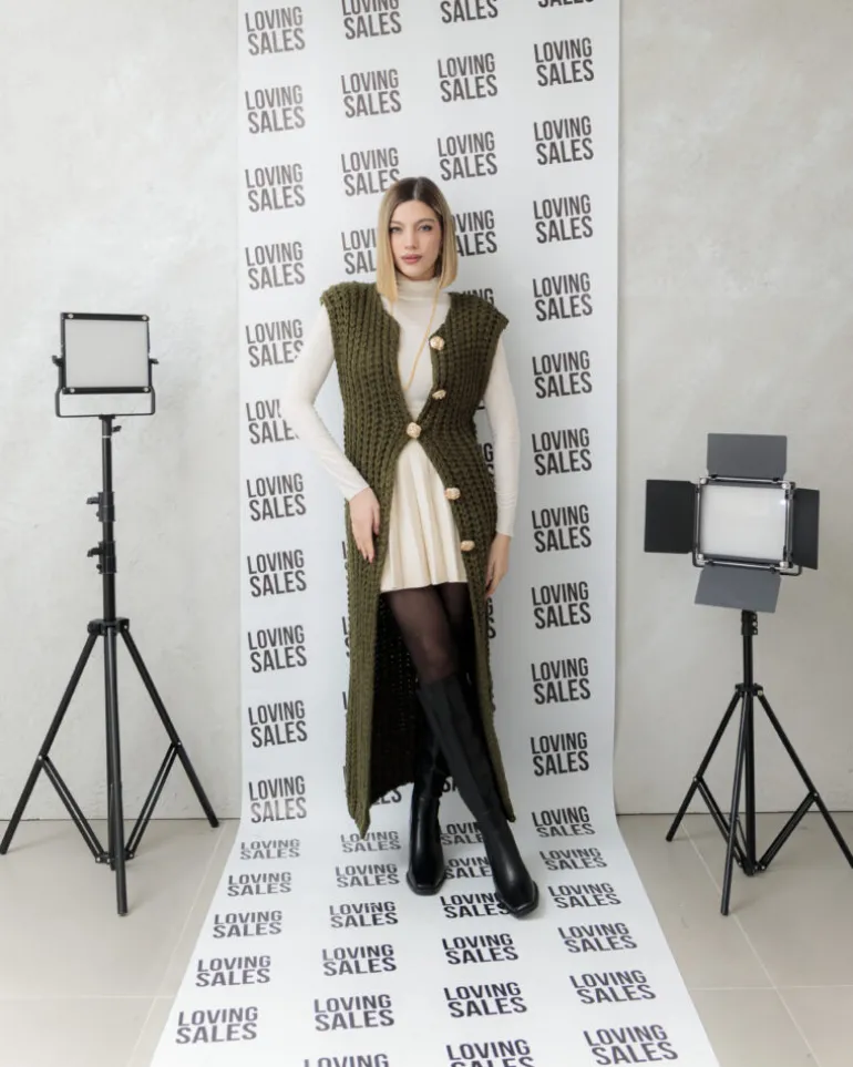Cardigan lungo con bottoni – CHB7893