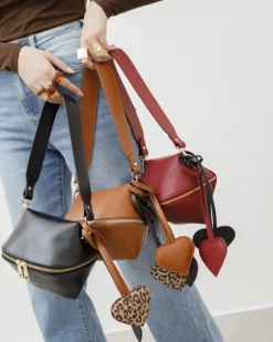 Charms in pelle con cuore ANIMALIER CUOIO – LOVING BAGS