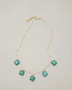 Collana in acciaio con pietre in resina – ECL2052