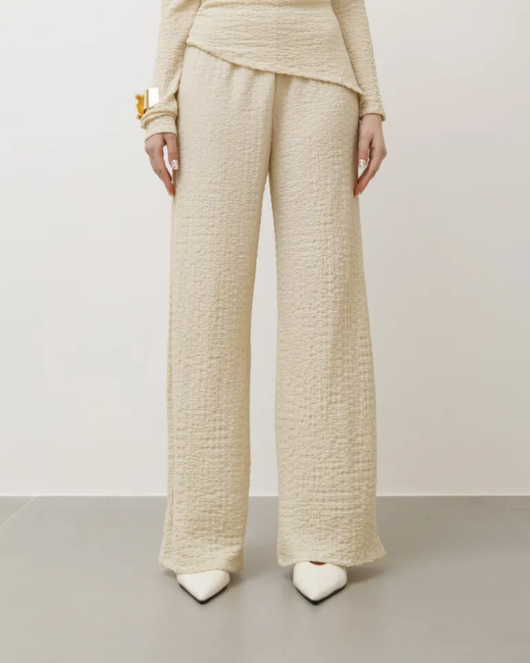 Coord-set in texture con pantaloni palazzo – 9778