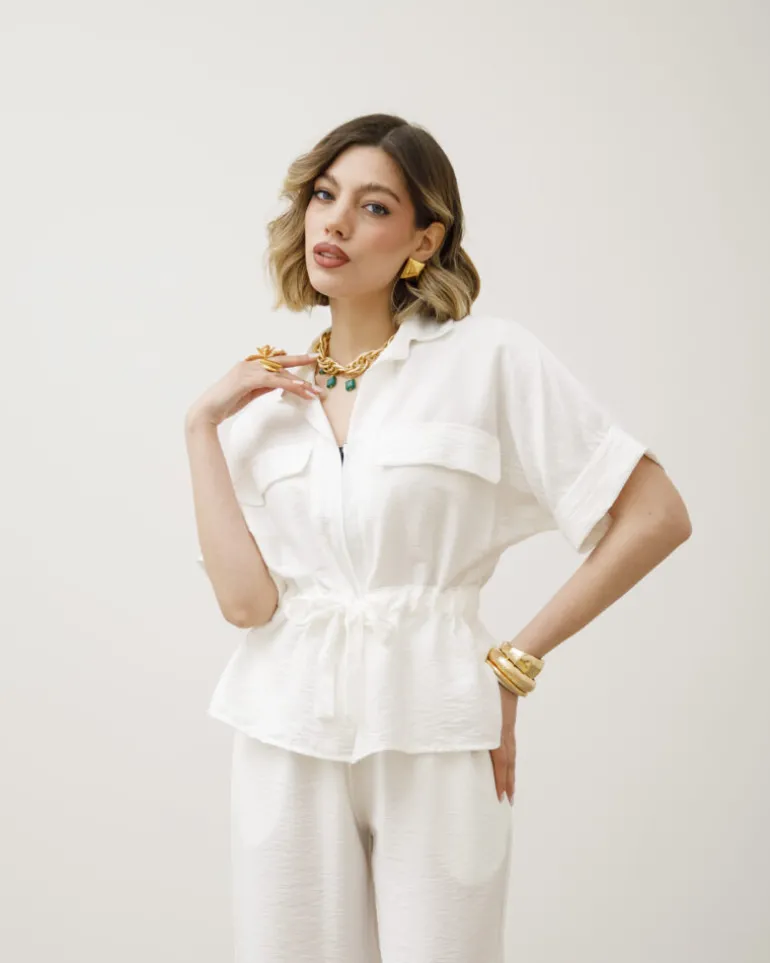 Coord-set morbido con coulisse – 7285