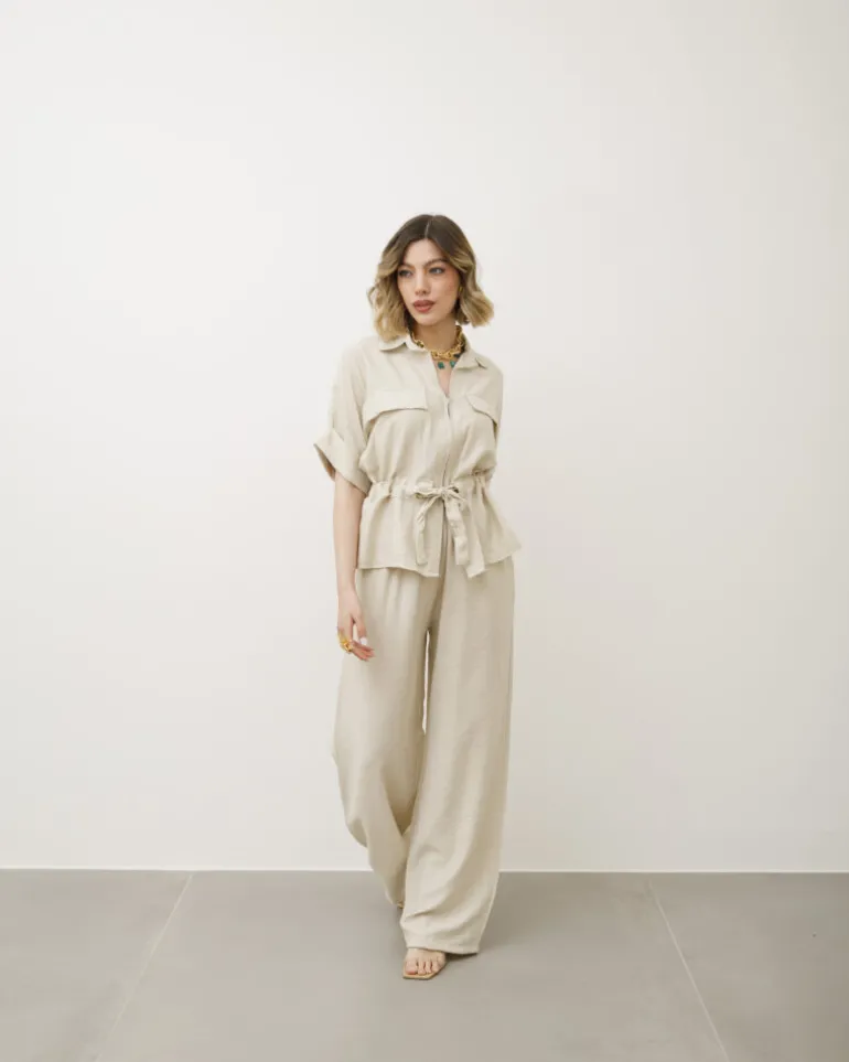Coord-set morbido con coulisse – 7285