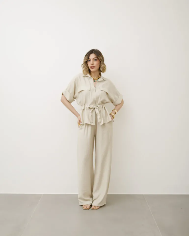 Coord-set morbido con coulisse – 7285
