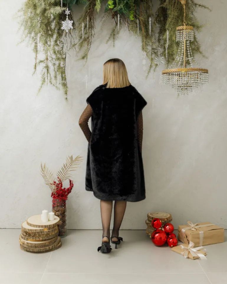 Gilet lungo in eco-fur – JOYV0477