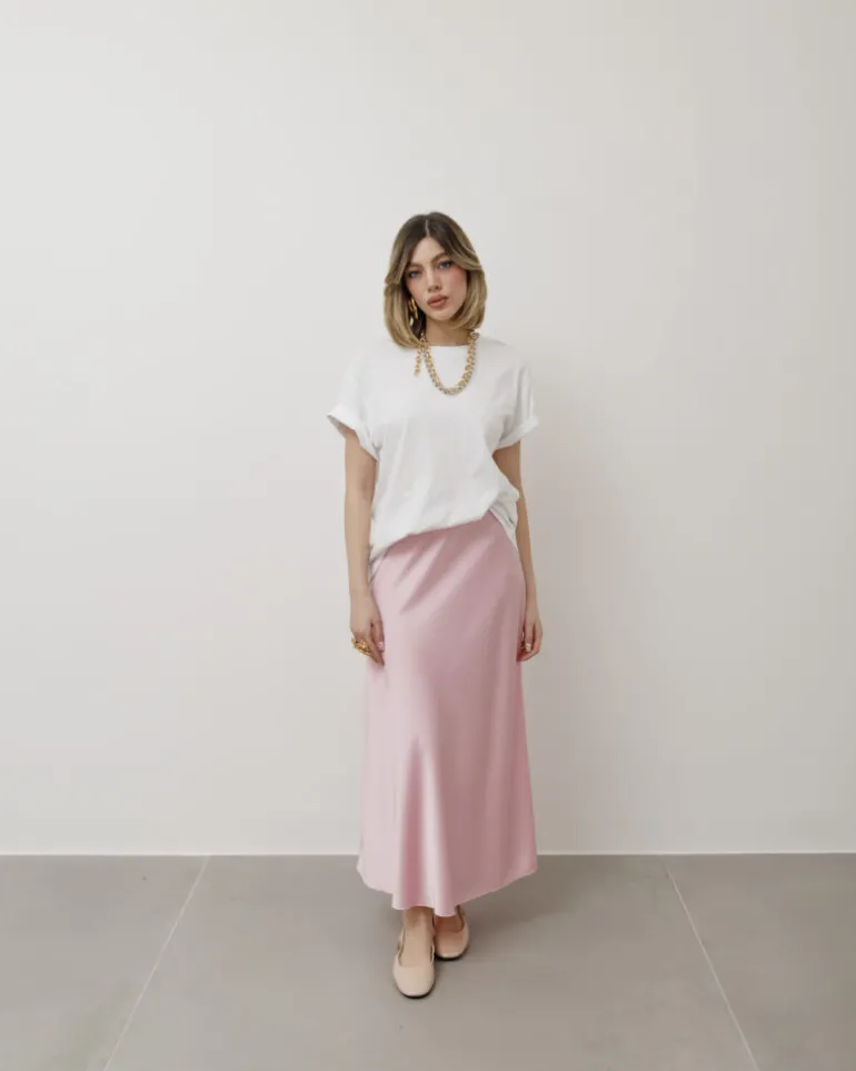 Gonna midi satin – 16606