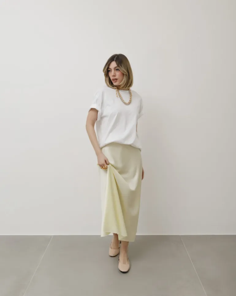 Gonna midi satin – 16606