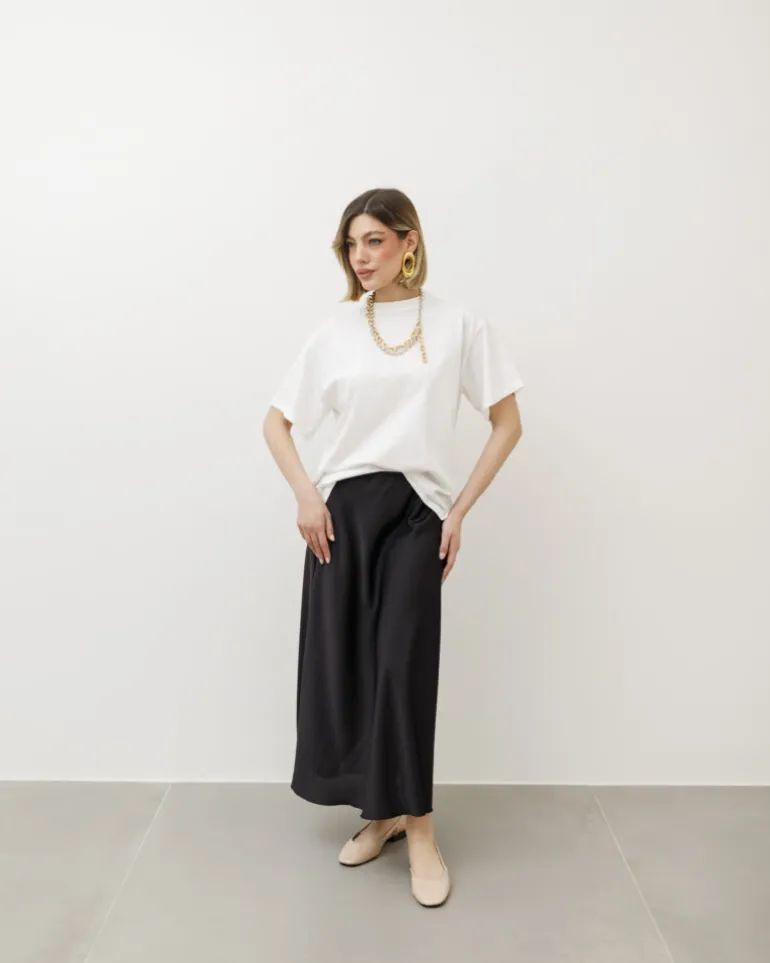 Gonna midi satin – 16606