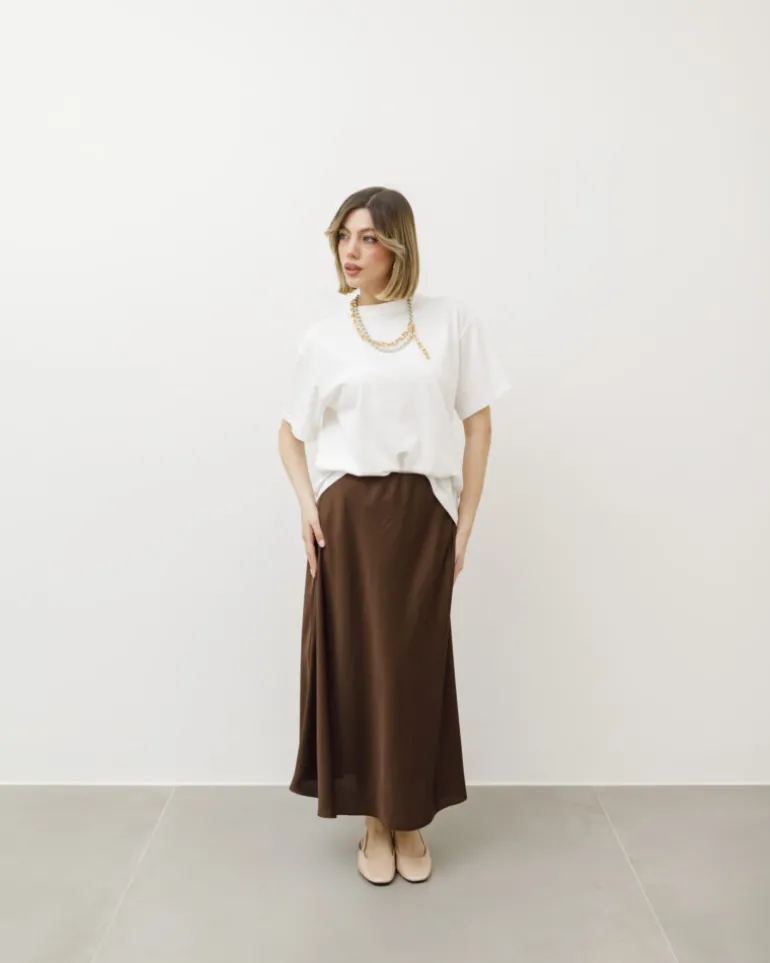 Gonna midi satin – 16606