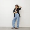 Jeans ballon cargo blu slavato – 8401