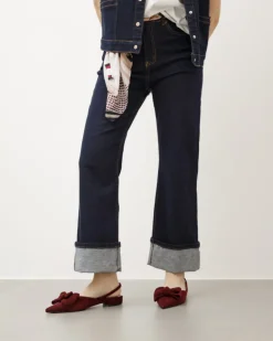 Jeans blu scuro con piega – KT81