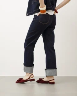 Jeans blu scuro con piega – KT81