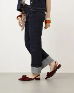 Jeans blu scuro con piega – KT81