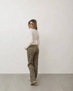 Jeans gamba dritta animalier – K787