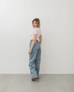 Jeans palazzo con elastico – 8571