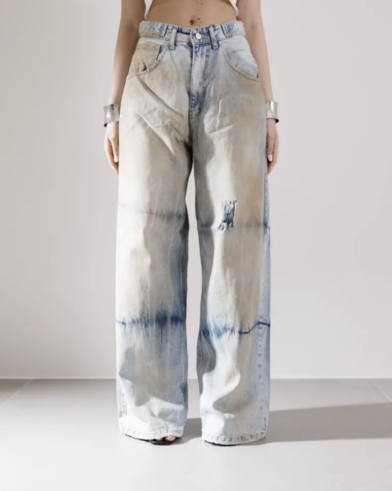 Jeans super baggy slavato- 16079