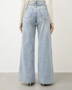 Jeans wide leg sabbiato – 8620