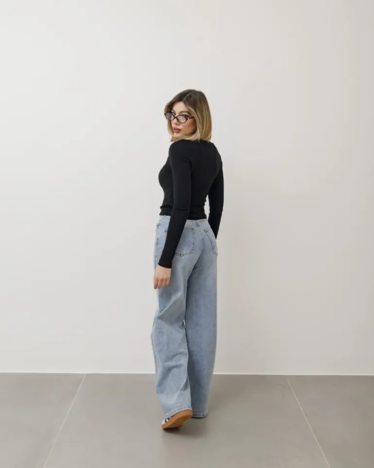 Maglia in cotone scollo quadrato – 7838