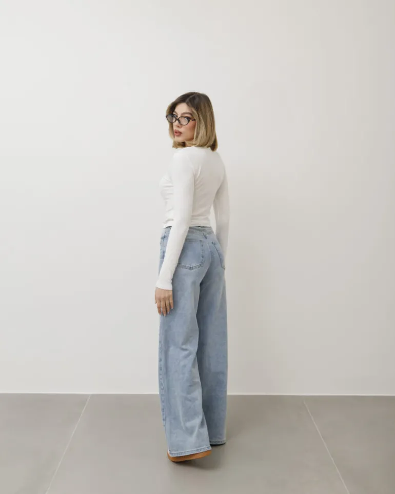 Maglia in cotone scollo quadrato – 7838