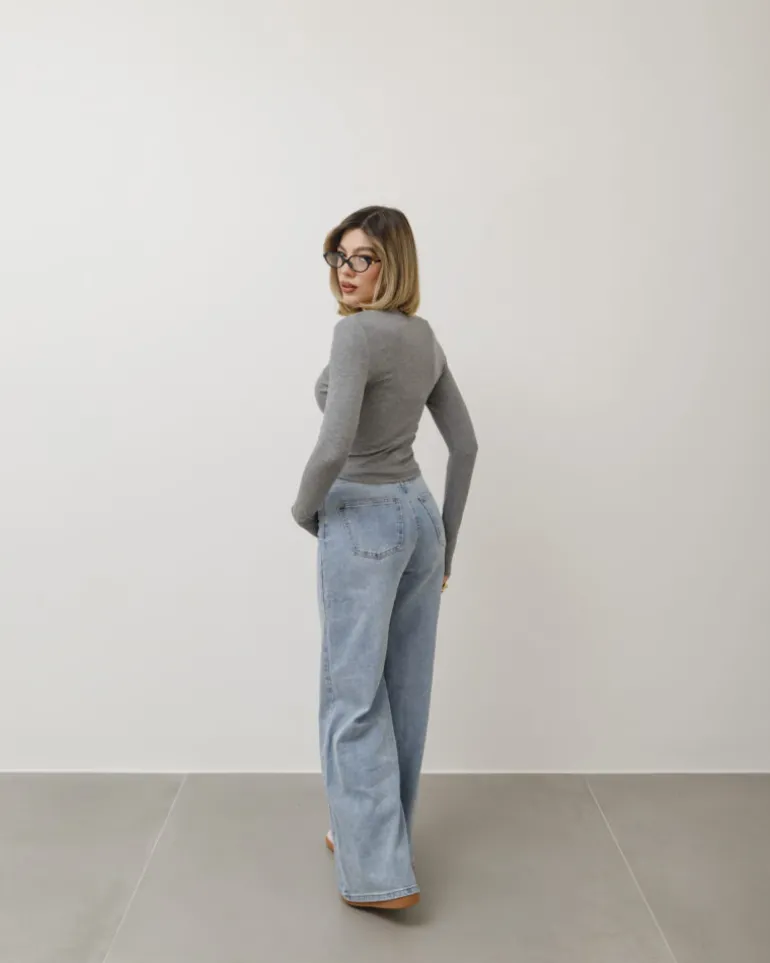 Maglia in cotone scollo quadrato – 7838
