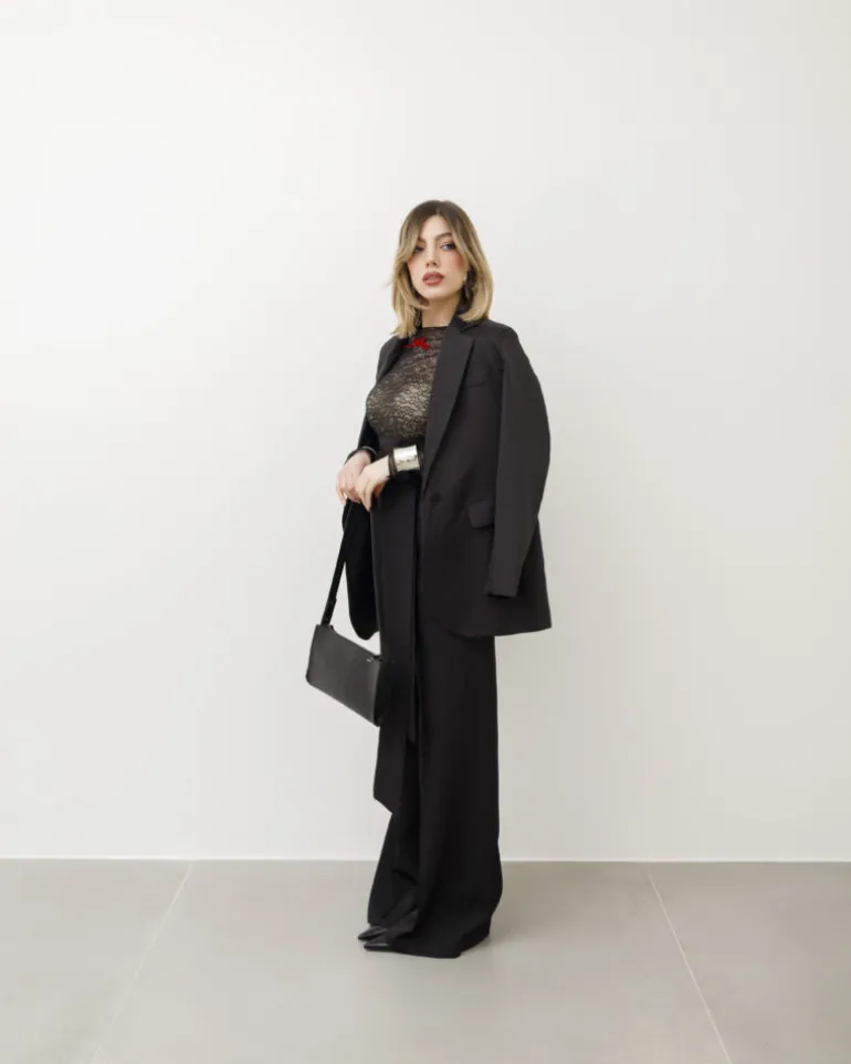 Maglia in pizzo con fiocco – H4611