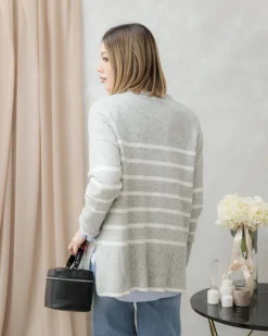 Maglione a righe in lana girocollo – G098