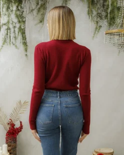 Maglione aderente con colletto – 74045