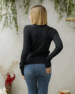 Maglione aderente con colletto – 74045