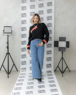 Maglione con filamenti lurex – F6286