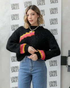 Maglione con filamenti lurex – F6286