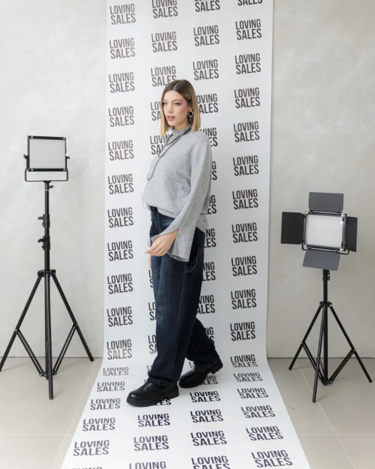 Maglione in lana con manica ampia – G090