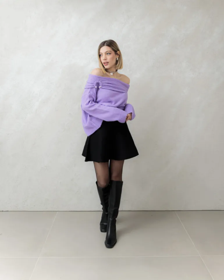 Maglione in lana con scollo a barca – 24686