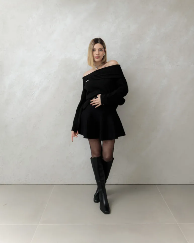 Maglione in lana con scollo a barca – 24686