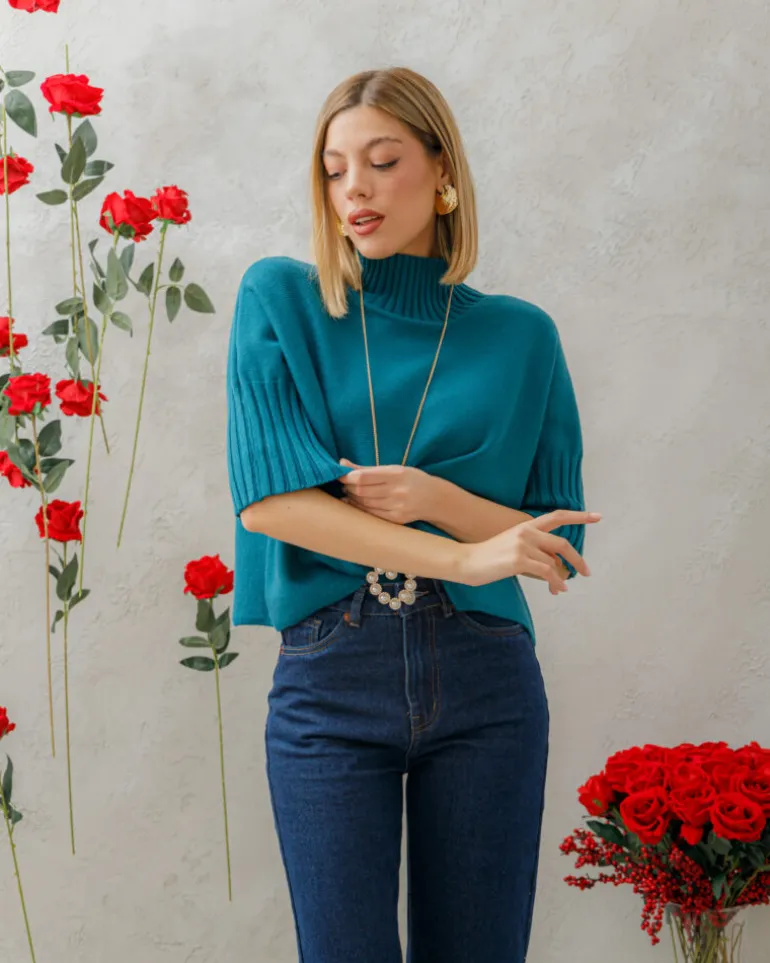 Maglione morbido con collo – 5278