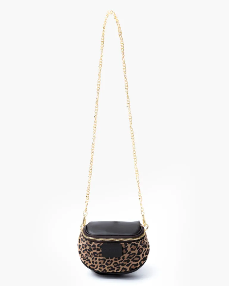 Micro ISABELLA animalier in pelle MARRONE – LOVING BAGS