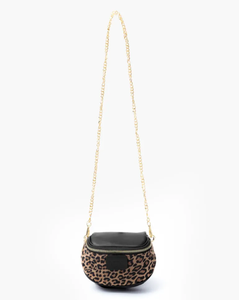 Micro ISABELLA animalier in pelle NERA – LOVING BAGS