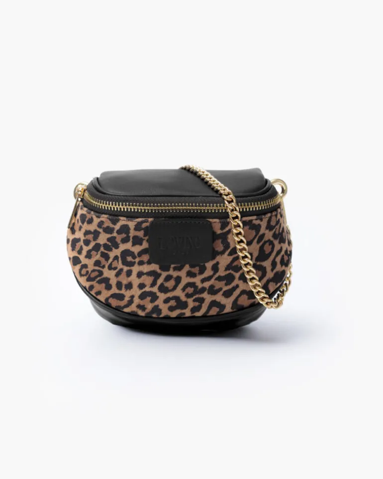Micro ISABELLA animalier in pelle NERA – LOVING BAGS