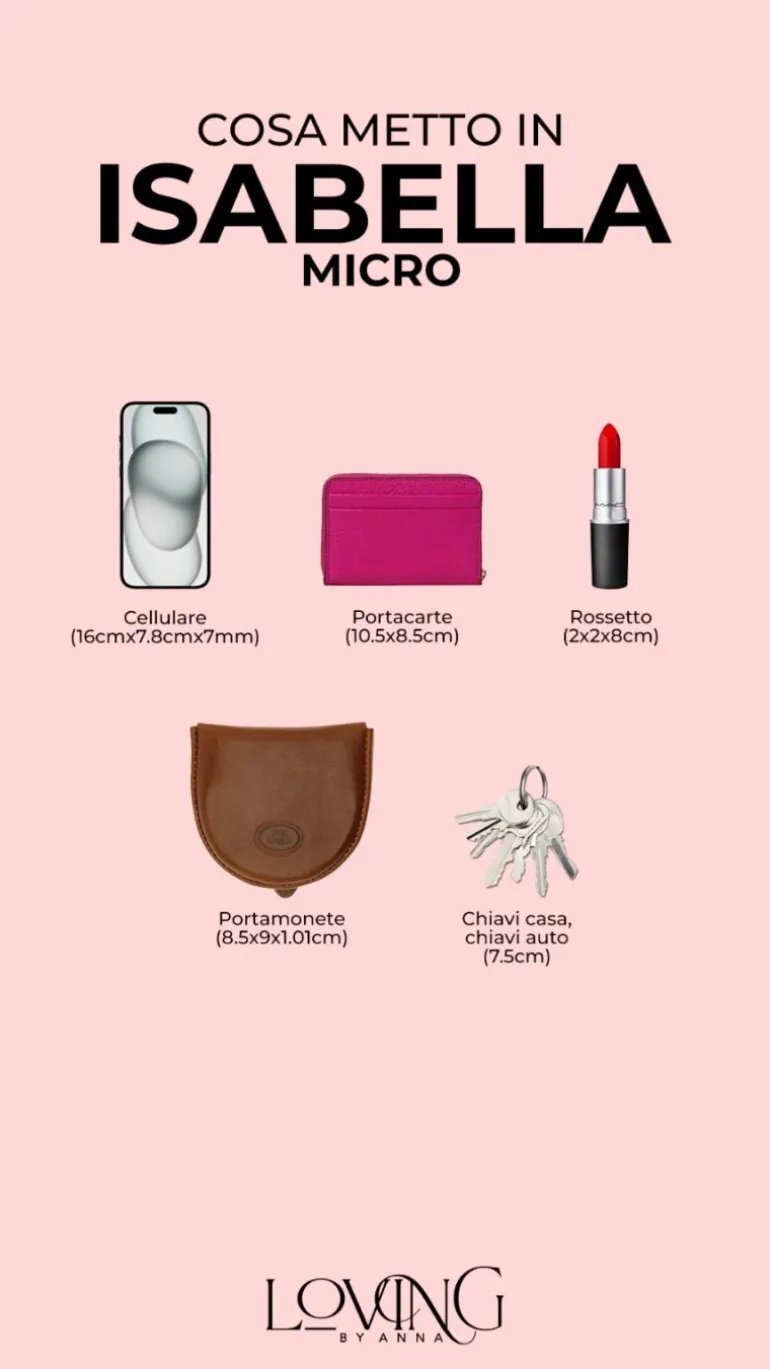 Micro ISABELLA in pelle MARRONE – LOVING BAGS