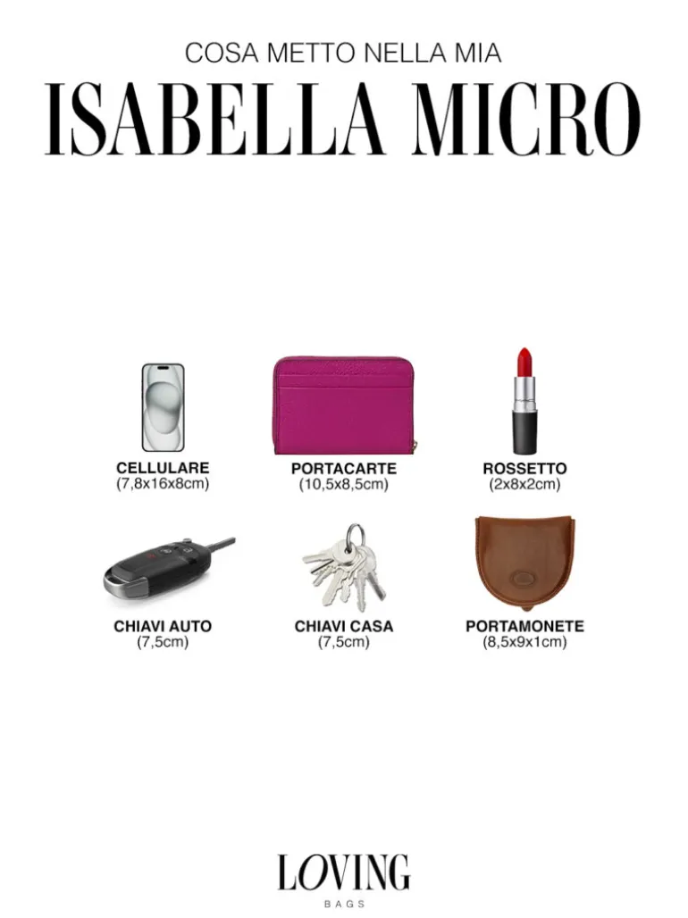 Micro ISABELLA in pelle PANNA – LOVING BAGS