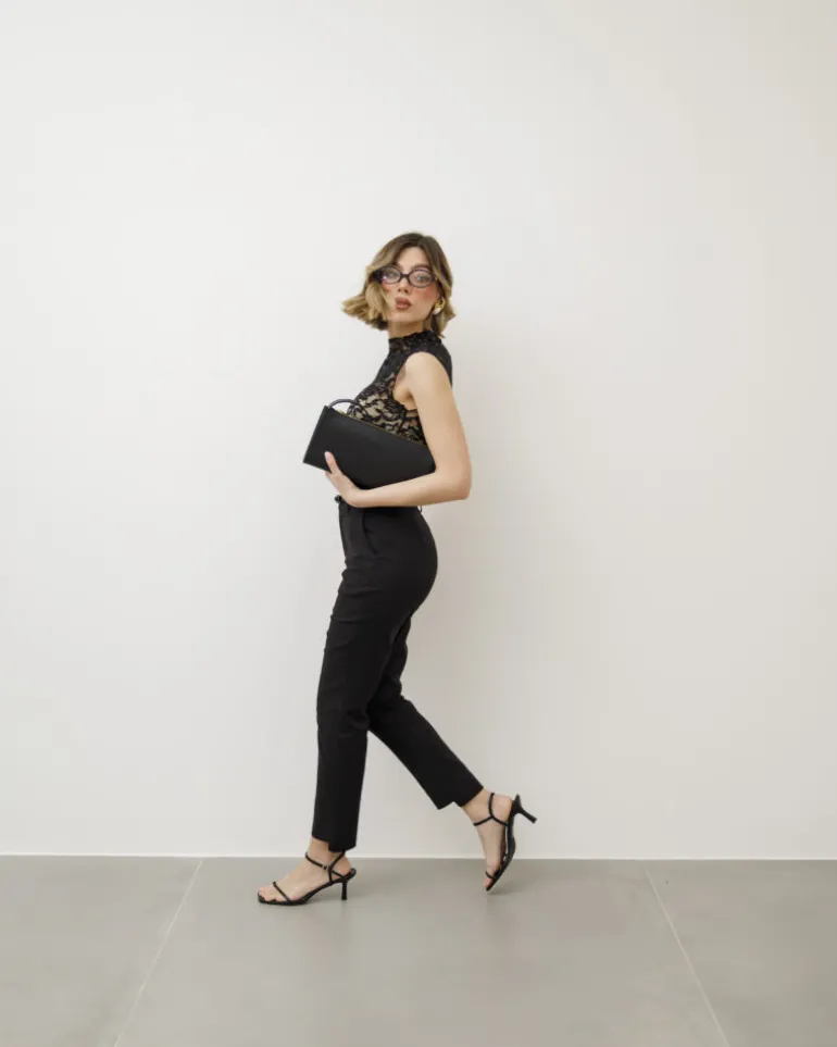 Pantaloni a sigaretta con cintura – 8231