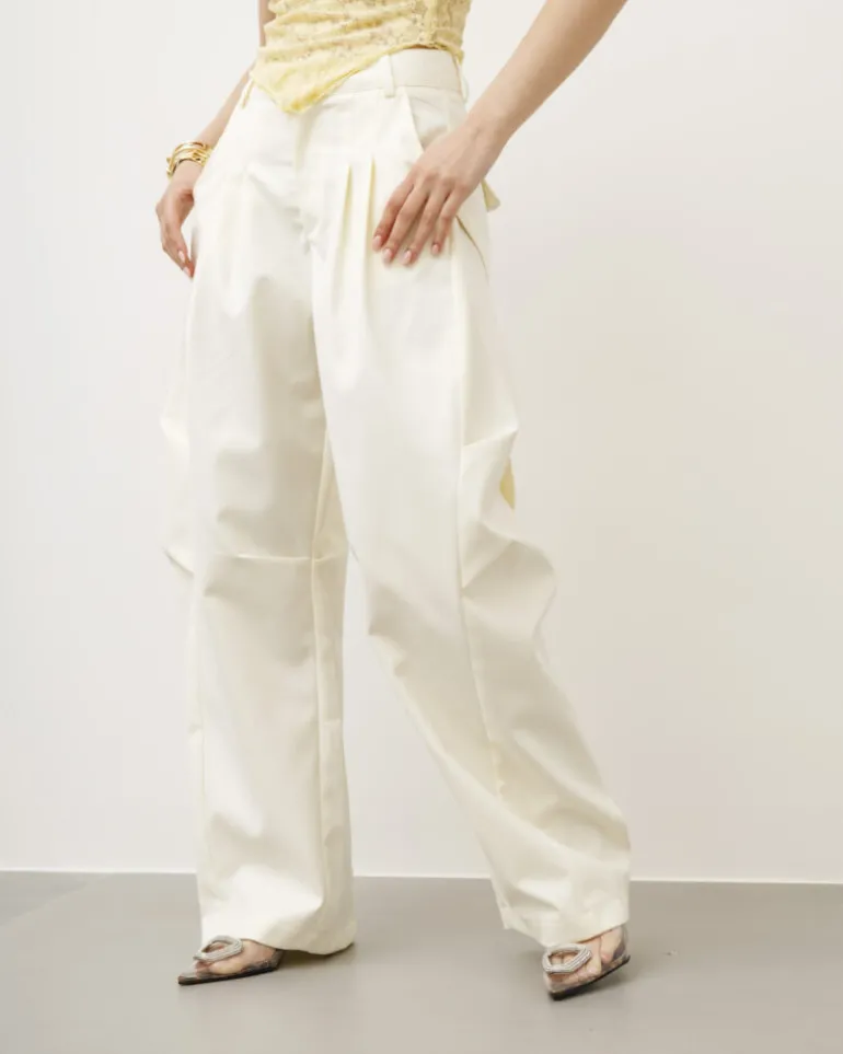 Pantaloni eleganti ballon panna – P6696